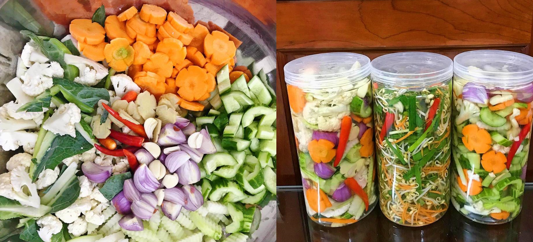 Mẹ 2 con mách cách làm dưa muối tổng hợp vừa ngon vừa đẹp, ngắm thôi đã đủ thèm