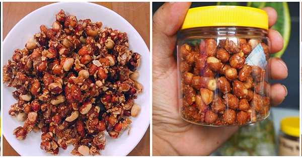 Lạc rang tỏi ớt đơn giản, rẻ tiền mà ngon, ăn xong cả nhà ai cũng kêu ‘vẫn thòm thèm’