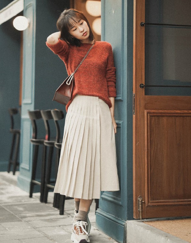 3 kiểu mix&match cho 3 kiểu áo len trơn màu siêu xinh