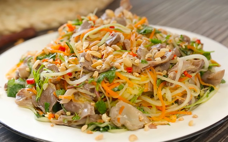 Gỏi mề gà ngon giòn mát cho mùa hè