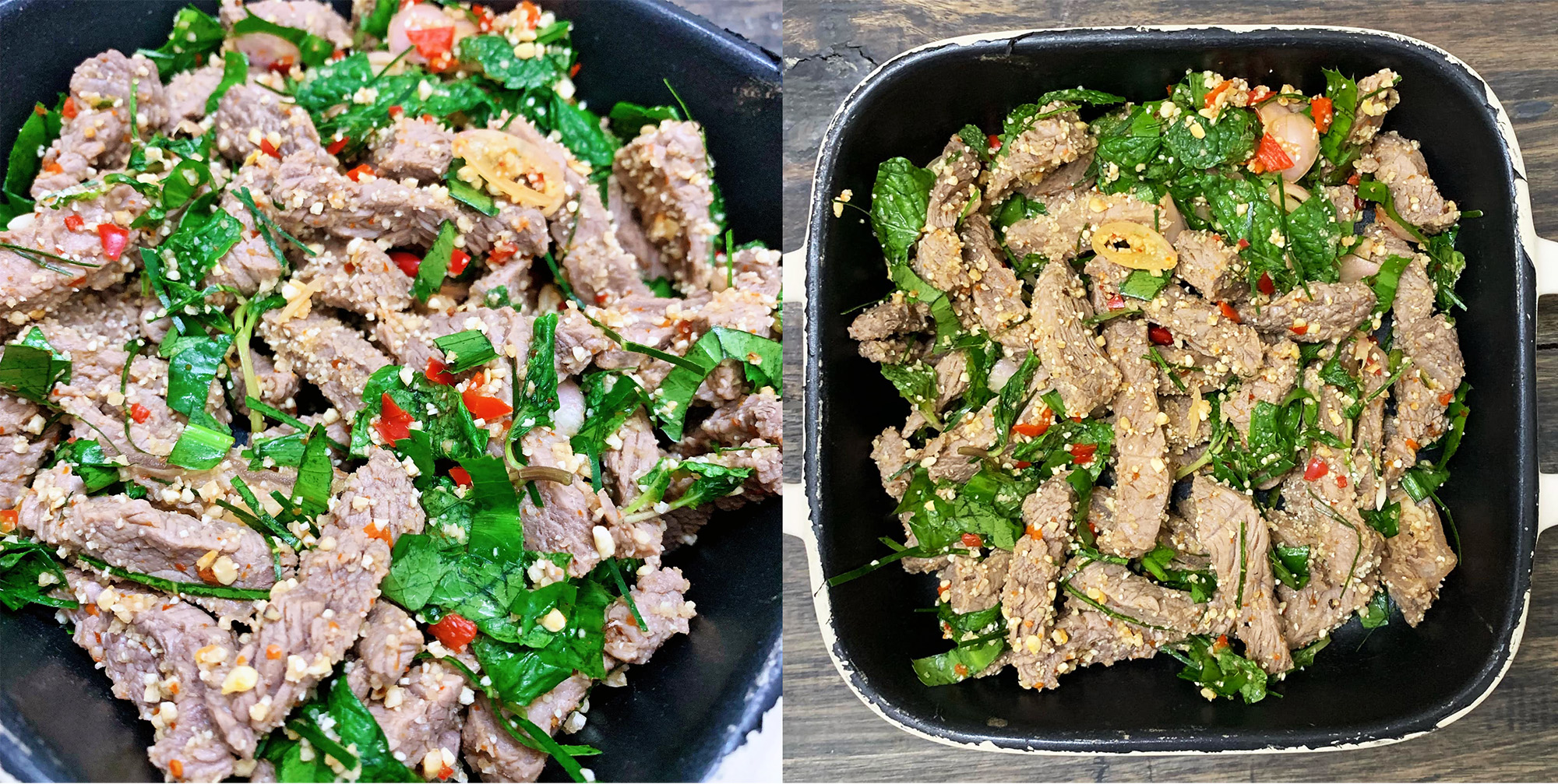 Đãi cả nhà thịt bò lạp Thái lạ miệng, lai rai cực đã