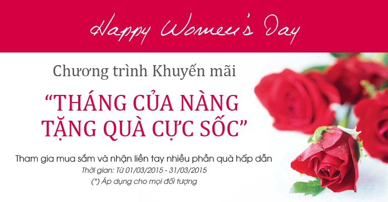 Khuyến mãi: Tháng của nàng - Tặng quà cực "sốc"