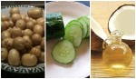 Trị thâm quầng mắt hiệu quả với khoai tây, dưa leo và dầu dừa