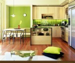 Trang trí phòng bếp với màu xanh lá mát rượi cho mùa hè