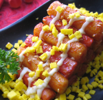 Bánh gạo trộn thanh cua cay cay cực ngon