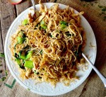 Mì trứng xào gà, rau cải đơn giản mà ngon | cach lam mi xao
