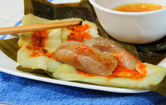 Bánh nậm Huế gói lá chuối đổi vị đầu tuần
