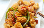 Thơm nức phòng mực xào rau củ cay ngon