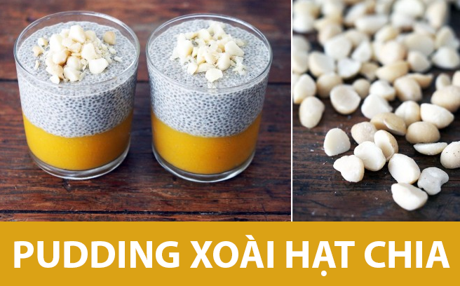 Công thức pudding xoài hạt chia mát lạnh