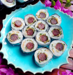 Xôi nướng cuộn lạp xưởng
