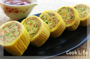 Cách làm trứng cuộn cá ngừ cực dễ mà ăn lại tuyệt ngon
