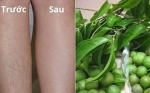 Mẹo triệt nhanh lông chân tay chỉ với nước lá