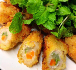 Thăn heo cuộn rau củ chiên xù