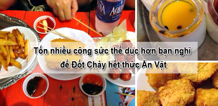Tốn nhiều thời gian thể dục hơn bạn nghĩ để ĐỐT CHÁY thức ăn Vặt