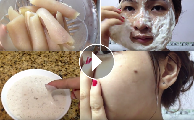Hướng dẫn làm mặt nạ từ bì heo giúp da trắng cực hiệu quả