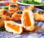 Thưởng thức lườn gà bọc bí chiên giòn