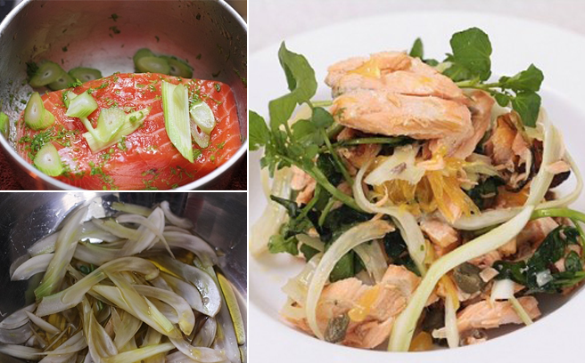 Lạ miệng với salad cá hồi độc đáo