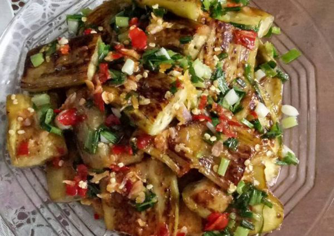 cà tím sốt nấm mỡ