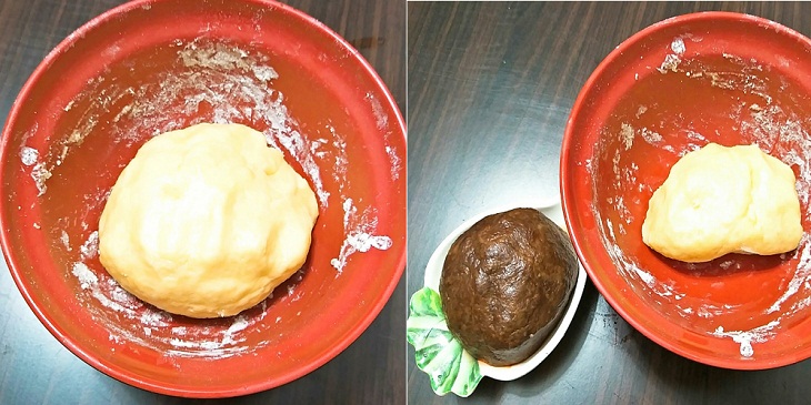 nhào bột làm bánh tai lợn